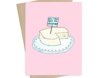 Brie My Valentine // Valentines Card // Funny Valentine