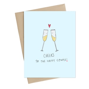 Cheers to the happy couple / Hochzeitskarte