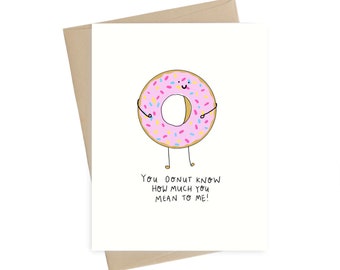 Donut Card // You donut know how much you mean to me