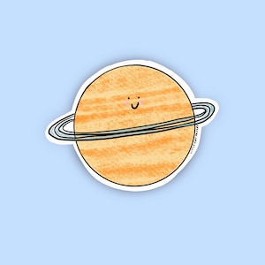 Pegatina de vinilo de Saturno // Pegatina de vinilo espacial