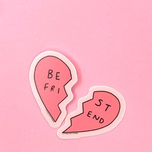 Beste vriend vinyl gestanst sticker // BFF sticker // Bestie vinyl sticker
