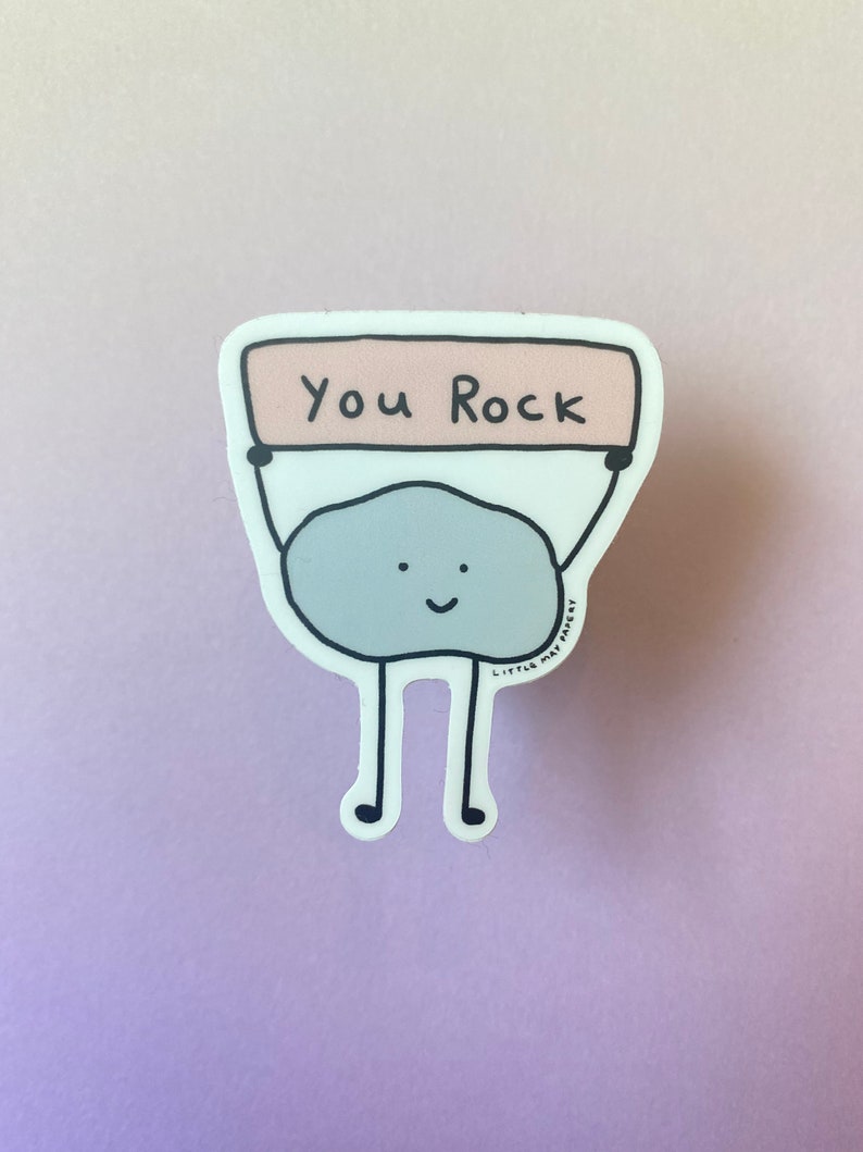 You Rock vinyl sticker // schattige sticker // you rock sticker afbeelding 2