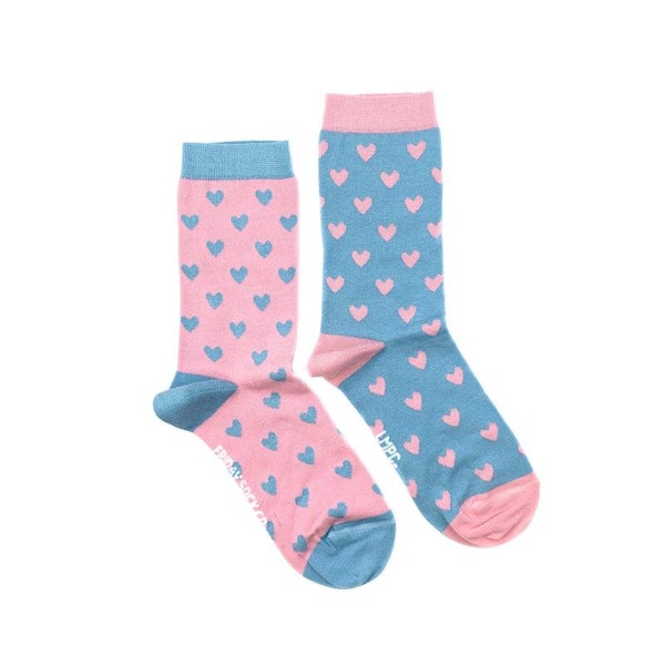 Valentines Socks // Mismatched Heart Socks by Little May Papery  X Friday Sock Co \\ Valentine Gift