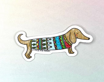 Wiener Dog Vinyl Die Cut Sticker // dachshund sticker // Vinyl Sticker