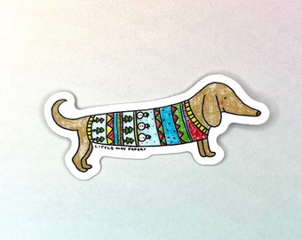 Wiener Hond Vinyl Die Cut Sticker // teckel sticker // Vinyl Sticker