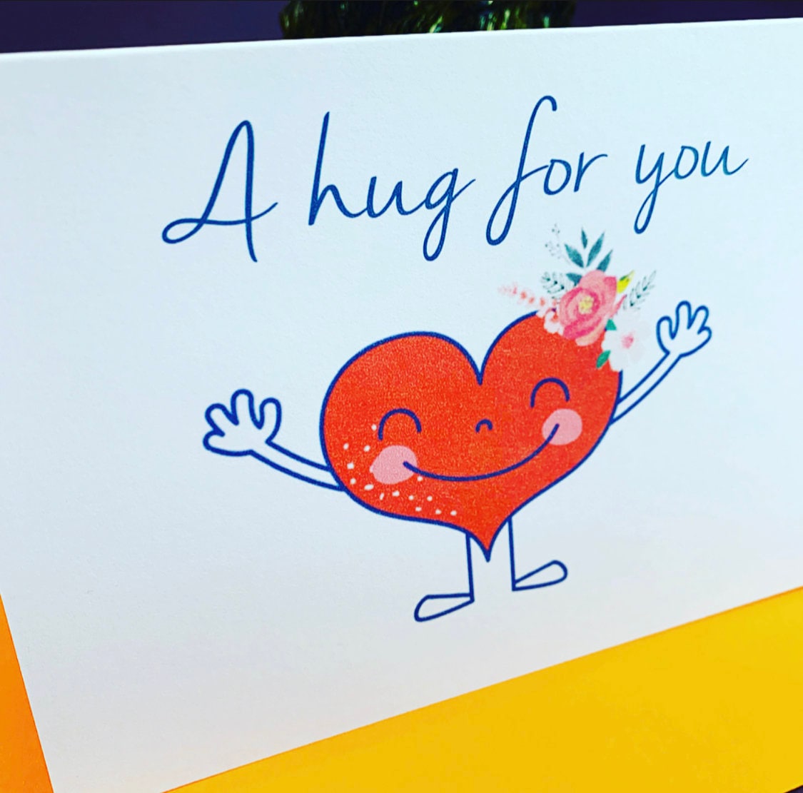 Hug Cards Set with Envelopes Cute Hug Notecards Sending Hugs | Etsy