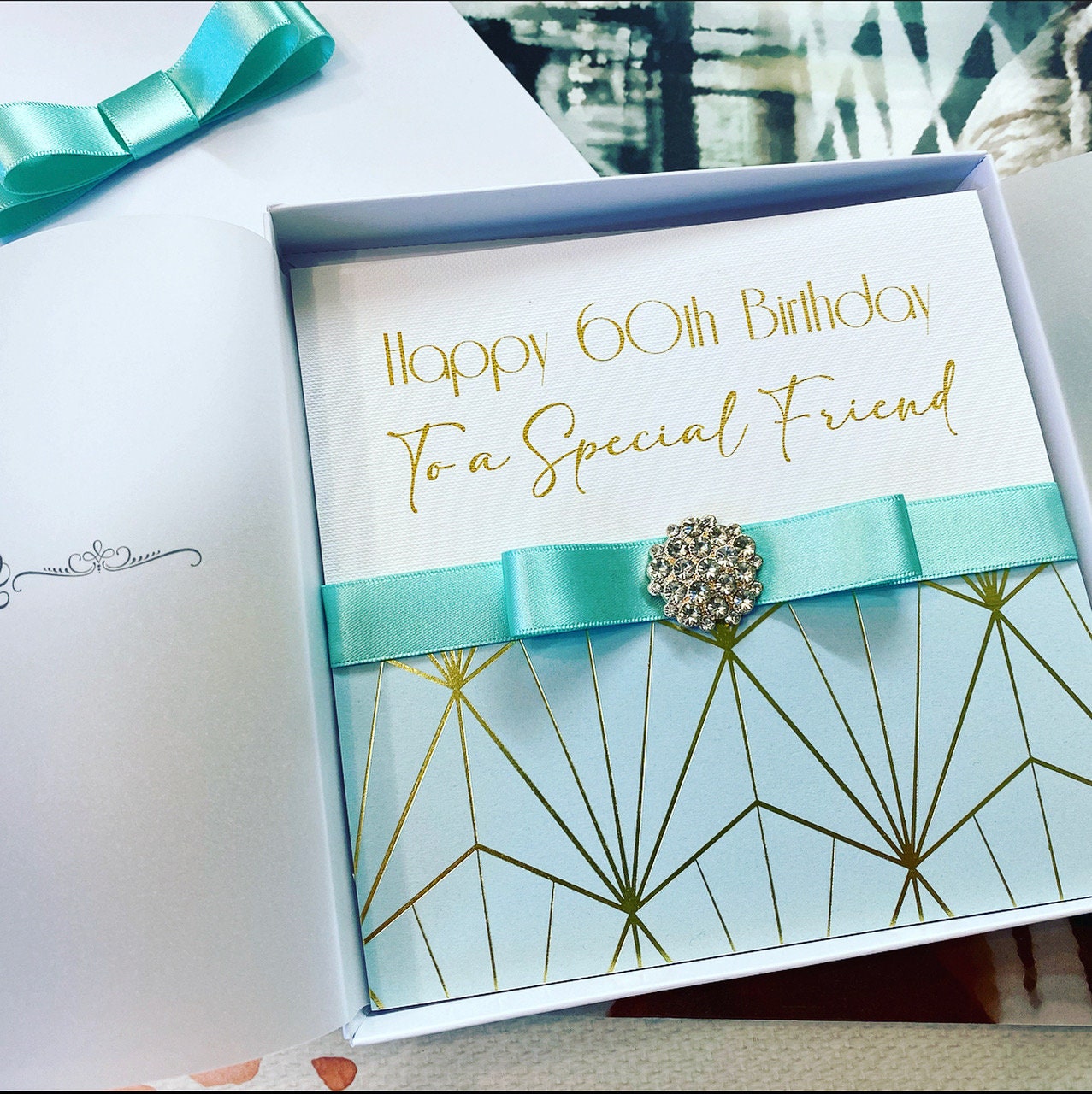 Luxury 60th Birthday Card With Gift Box, Personalised Keepsake Gift ...