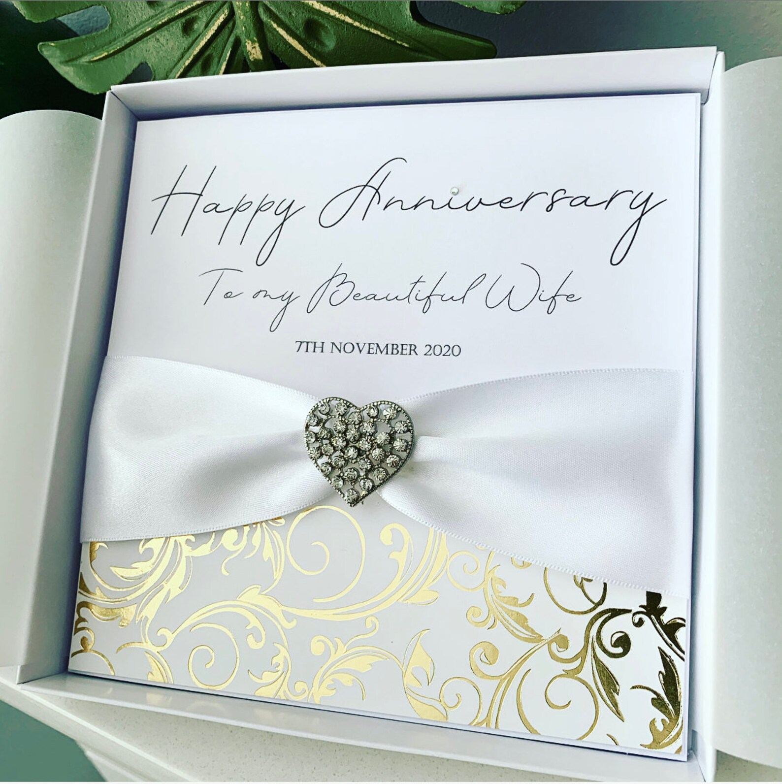 Wedding Anniversary Luxury Card for Wife