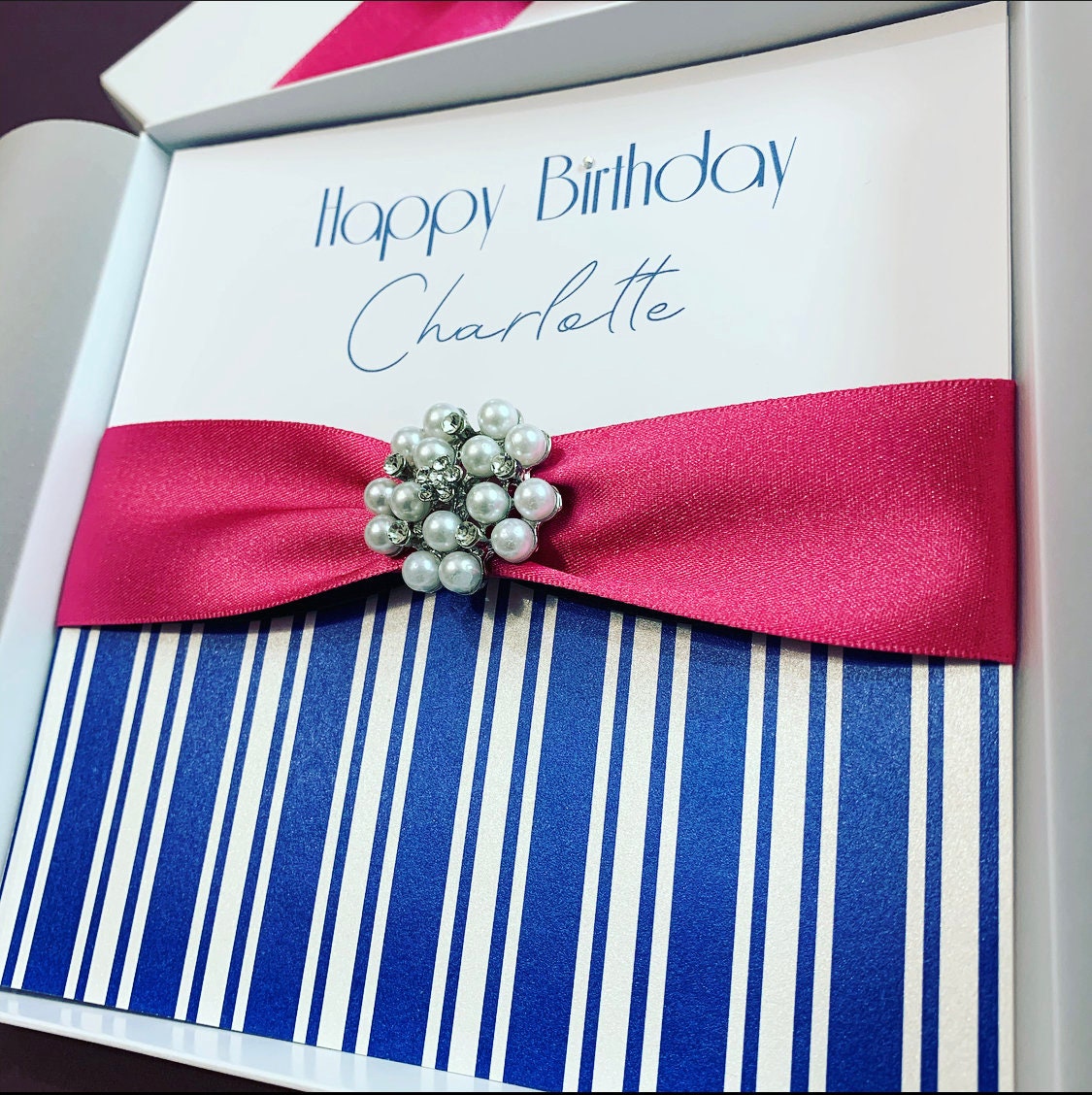 Luxury Birthday Card Personalised and Boxed Special Birthday Etsy Luxury Birthday Card Personalised and Boxed Special Birthday Etsy