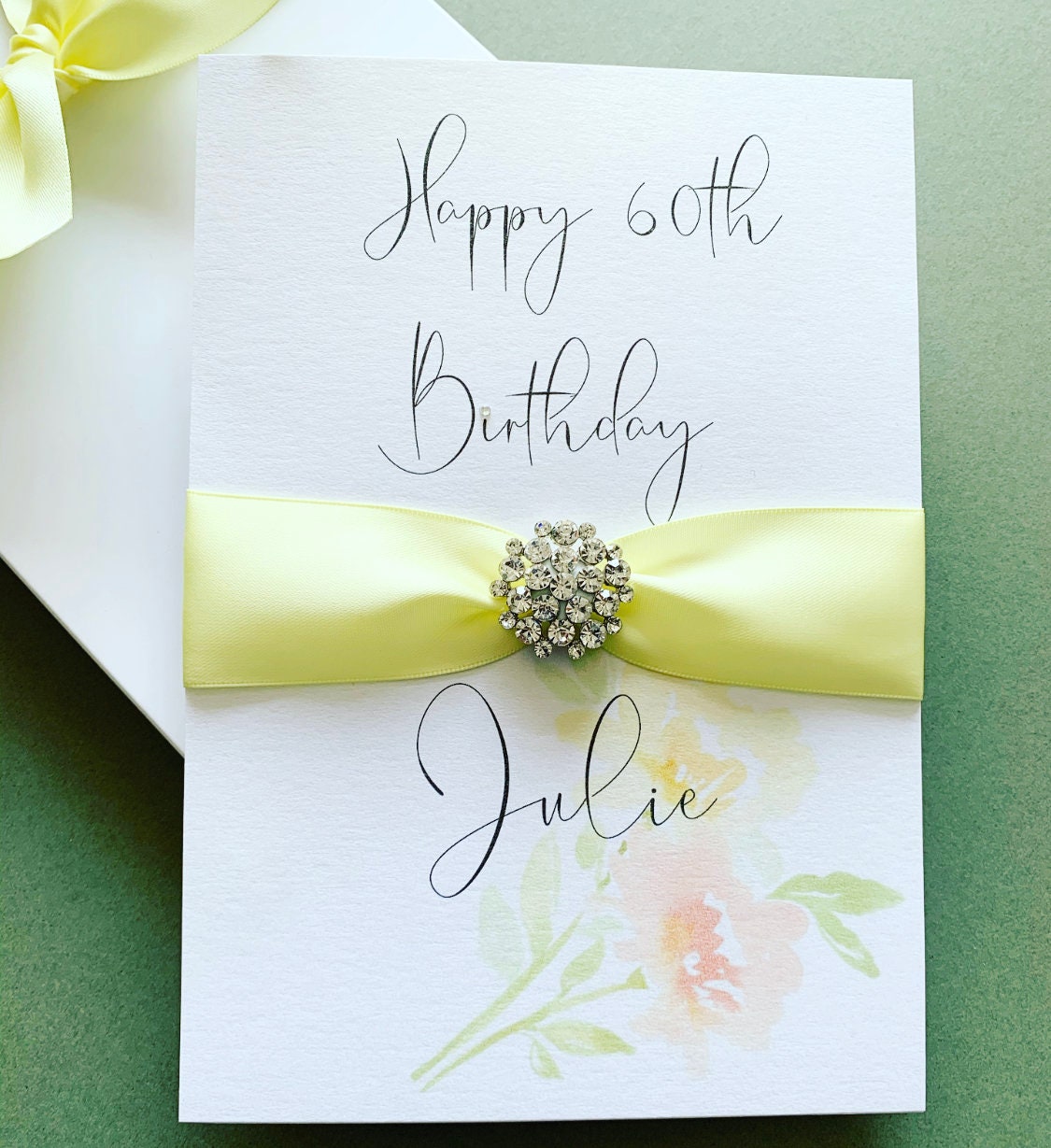 Luxury 60th Birthday Cards For Her 60th Birthday Luxury Handmade Card with Crystal Women | Etsy