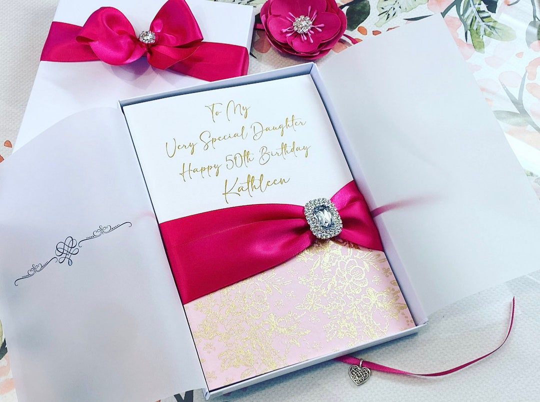 Personalised Luxury Birthday Card With Gift Box, Any Age - Etsy UK