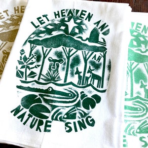 Set of 3 Christmas Tea Towels Colored image 3