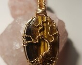 Tigers Eye Tree of Life Pendant