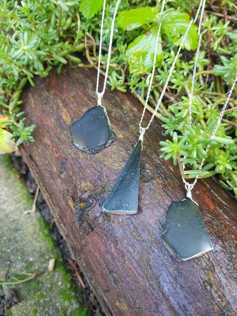 October birthstone Sterling silver Empath Protection gift Black Tourmaline necklace Raw black tourmaline raw stone necklace