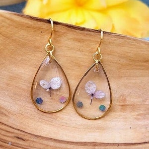 Hydrangea Resin Earrings