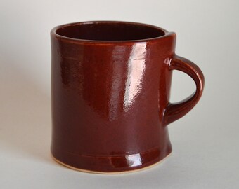Mug #15, 12 ounce mug, Red Ceramic Mug, Simple Mug, Carved Ceramic Mug, Handmade Mug, Coffee Mug, Coffee Cup, Big coffee mug