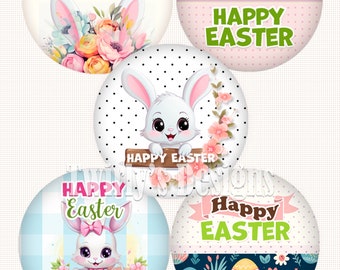 INSTANT DOWNLOAD 1 inch Easter Bottle cap images - 4 X 6 Digital Collage Sheet Cupcake topper Key chain Craft Supplies Jewelry