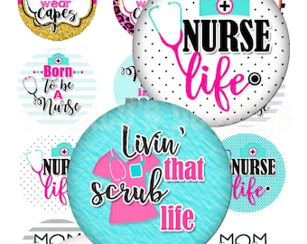Editable Bottle Cap Collage Sheet 1 Digital Bottle Cap Images Digital collage sheet Boho circles add text click and type
