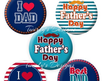INSTANT DOWNLOAD Father's Day 1" bottle cap images - 4 X 6 Digital Collage Sheet Cupcake Topper  Bottle cap keychain Craft Supplies