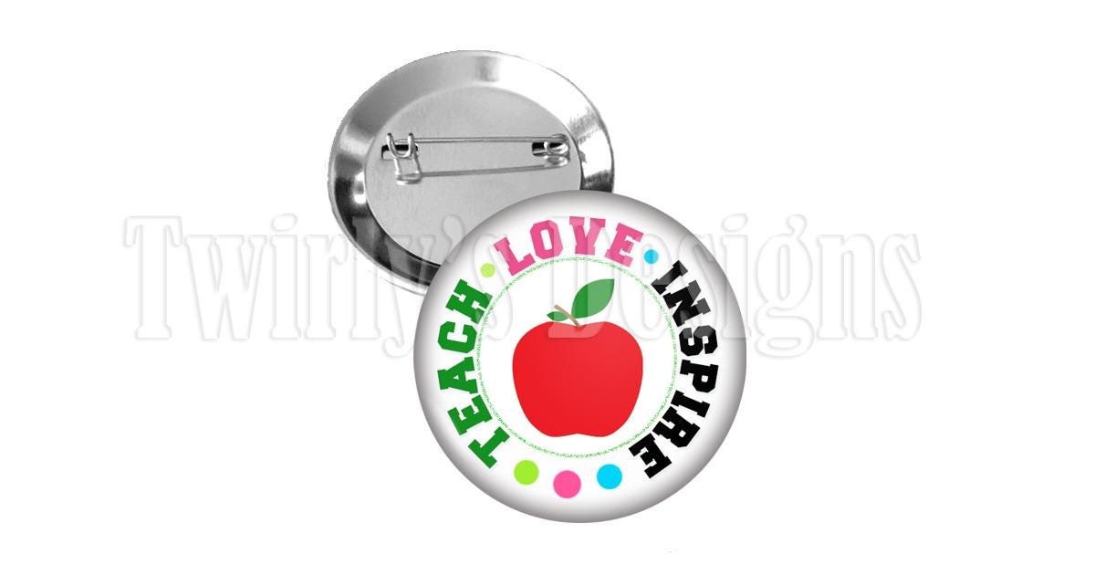 1.5 Inch INSTANT DOWNLOAD Teacher Button Images Set for Pin Back ...