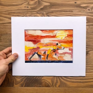 Bear print, bear painting, bear watercolor painting