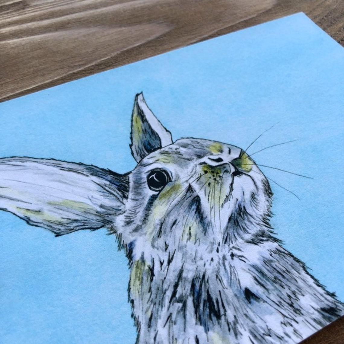 Rabbit Print Bunny Print Wall Art Rabbit Art Bunny Art | Etsy