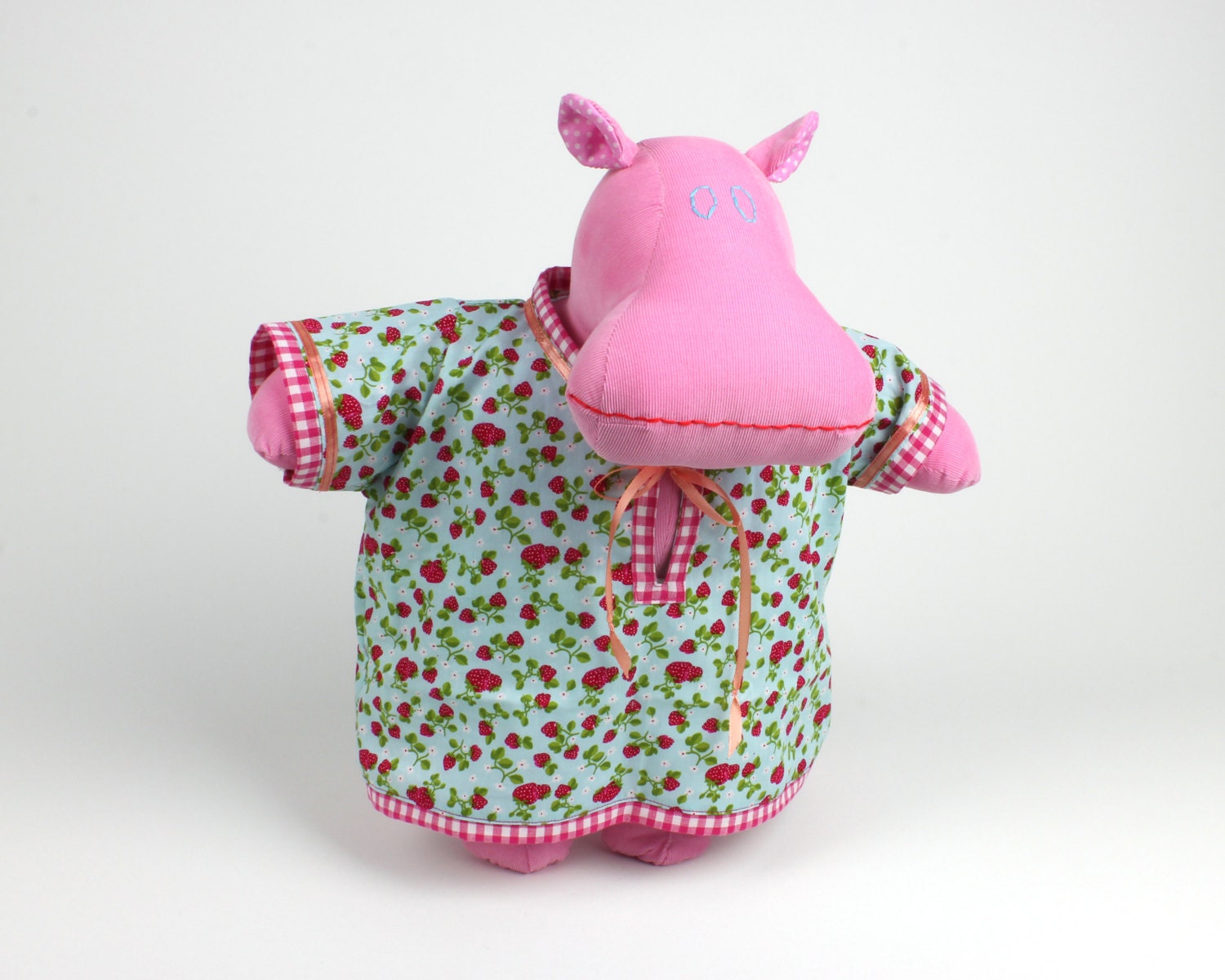 Chubby pink hippo stuffed animal Soft doll I want a | Etsy