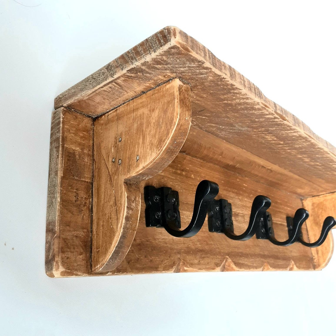 Rustic Tudor Coat Rack and Shelf Reclaimed Wood With Coat Etsy UK