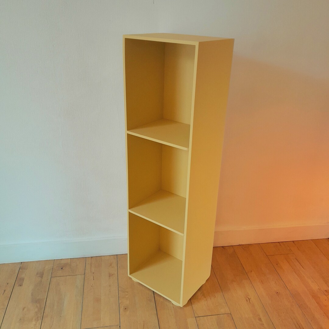 Modern 3 Tier Bookcase Record Storage Unit Recycled Etsy