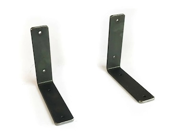 Industrial Black Metal Shelf Brackets Foundry Made UK