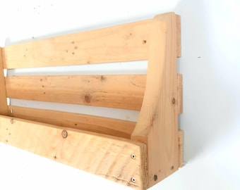 Large Recycled Pallet Wood Wall Shelf made in UK