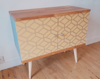 Allium Platinum Record Cabinet 70s Retro Sideboard