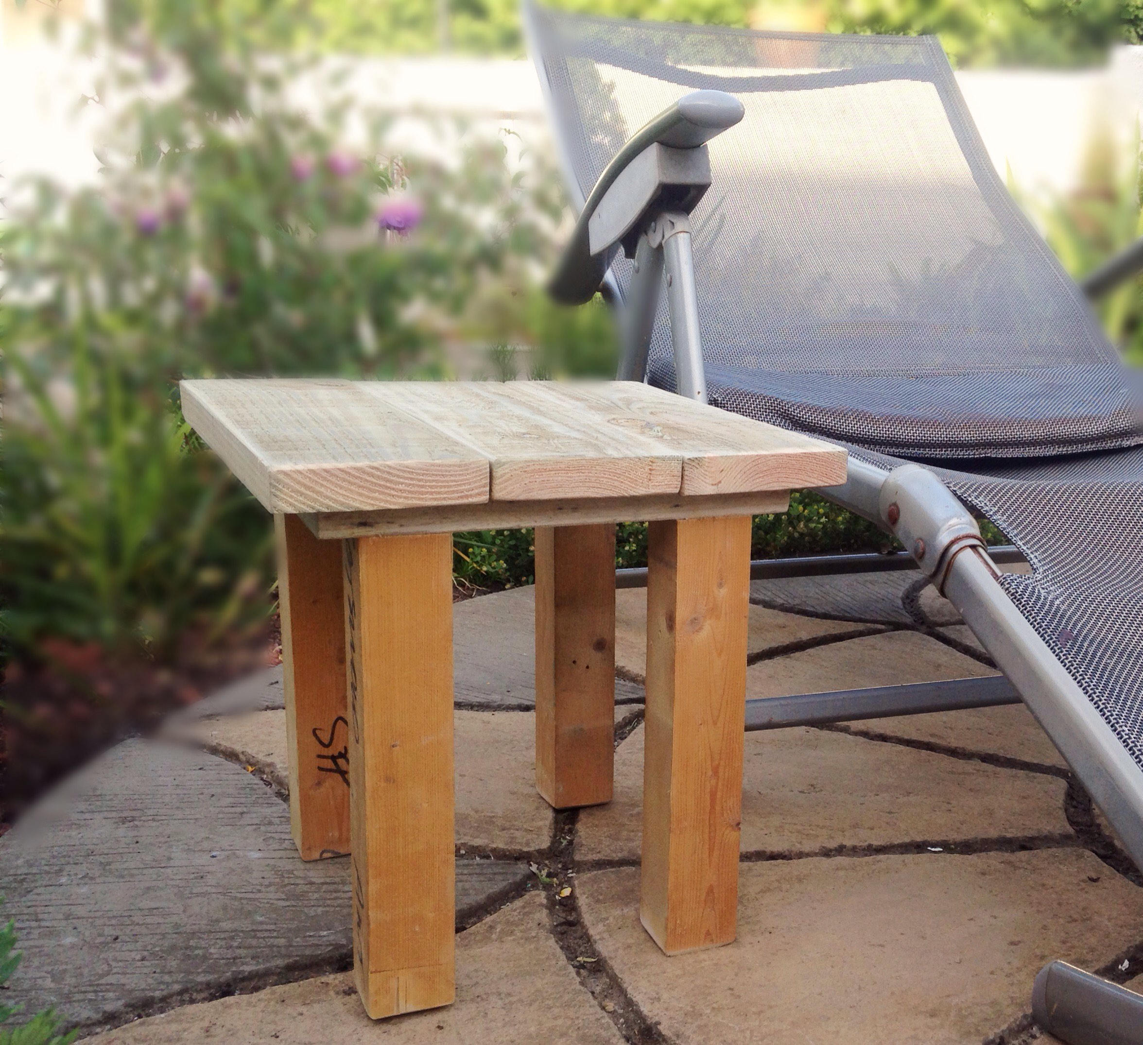Low Decking Patio Table or Rustic Garden Seat Etsy