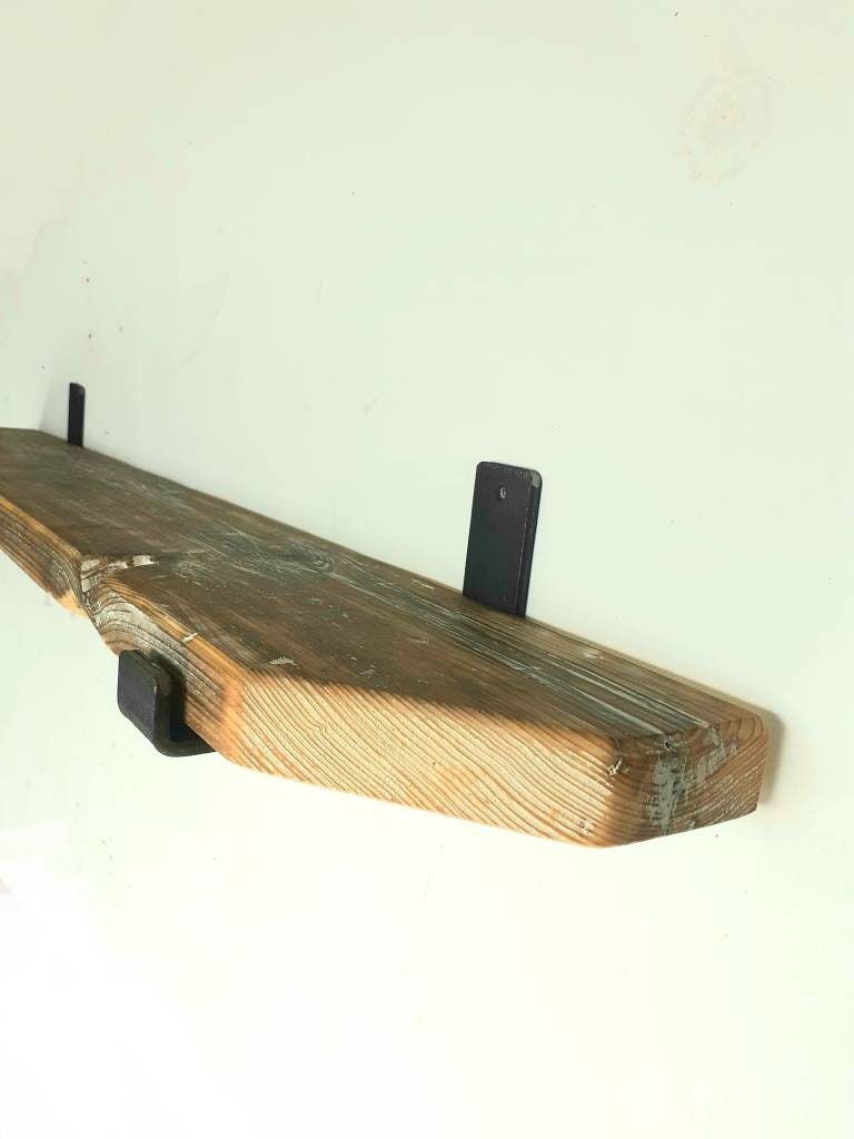 15cm (6inch) Scaffold Board Wooden Radiator Shelf with Solid Metal