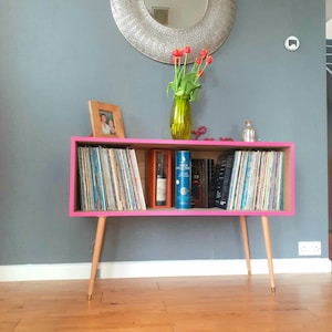 Retro Record Player Stand, Vinyl Storage, LP Storage Stand Music Cabinet  Records Storage Unit Many Colours Available 