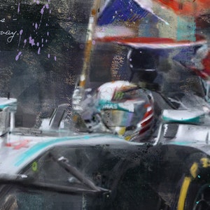 Taking the Title: limited edition print of Lewis Hamilton image 3