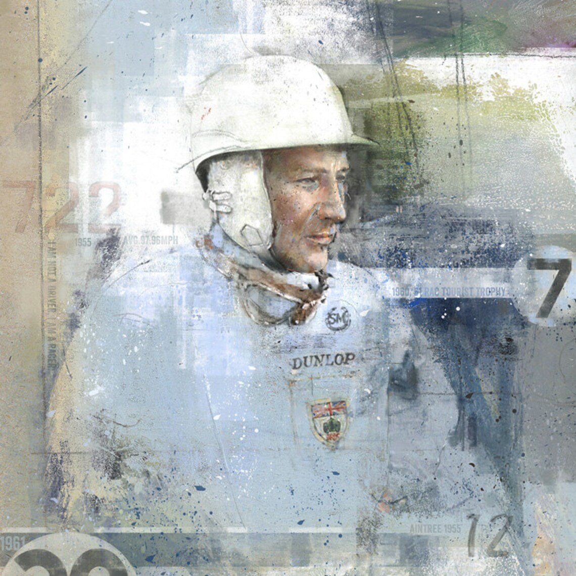 Motor Racing Portrait Mr Motor Racing, Portrait of Sir Stirling Moss: Limited Edition Print ...