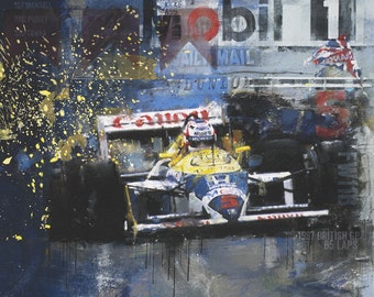 Pushing the Limit: Nigel Mansell - Limited edition print