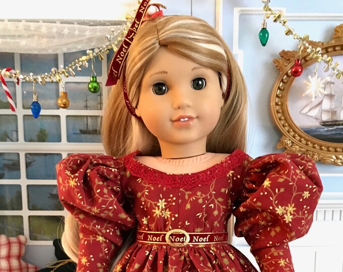 1830s Christmas Day Gown sweet Noelhistorically Accurate W/gigot