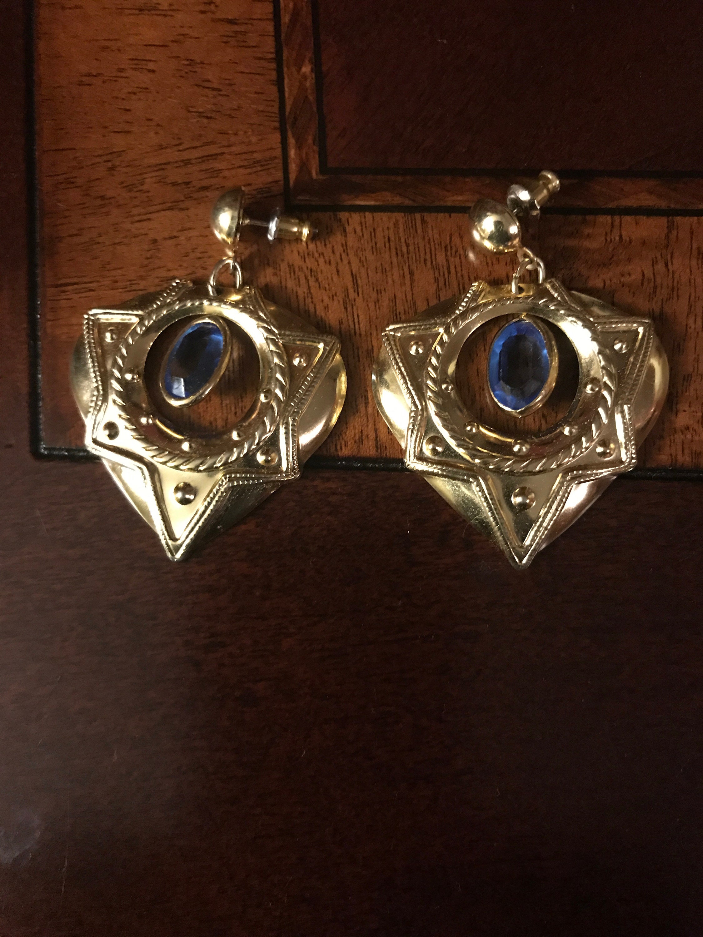 Gold Pierced Earrings Etsy