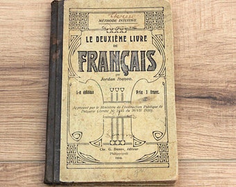 Ancienne liseuse française des années 1910, livre imprimé en Bulgarie à Philippopoli, ouvrage de référence illustré