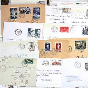 Sobres filatélicos antiguos franceses de los años 60-80, paquetes de 14 sobres vacíos, Francia, objetos de colección, proyecto de papel, técnica mixta, scrapbooking