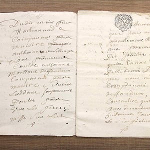 1700s Antique French Notarial Deed, Solicitor Contract, (1726) Under ...