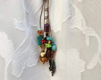 Long Southwestern Charm Necklace Boho Free Spirit Cowgirl Necklace Rustic Style Modern Touch Gift for Mom Sister Friend Treat Yourself