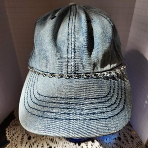 Crystal Beaded Hat Chain: Adjustable Trucker Hat Jewelry