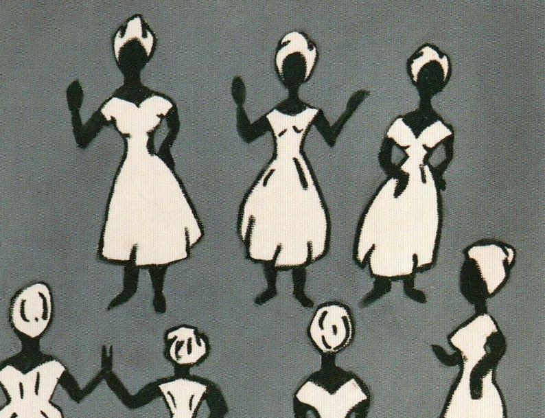 Wall Art Dancers Primitive figurative Home Decor abstract image 5
