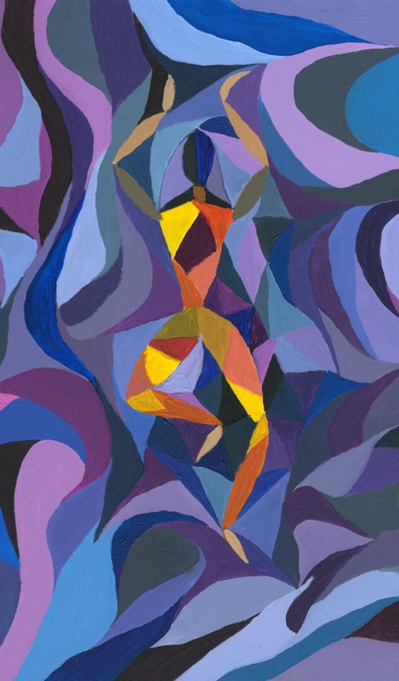 Wall Art Contemporary Home Decor Abstract Figure Acrylic Etsy