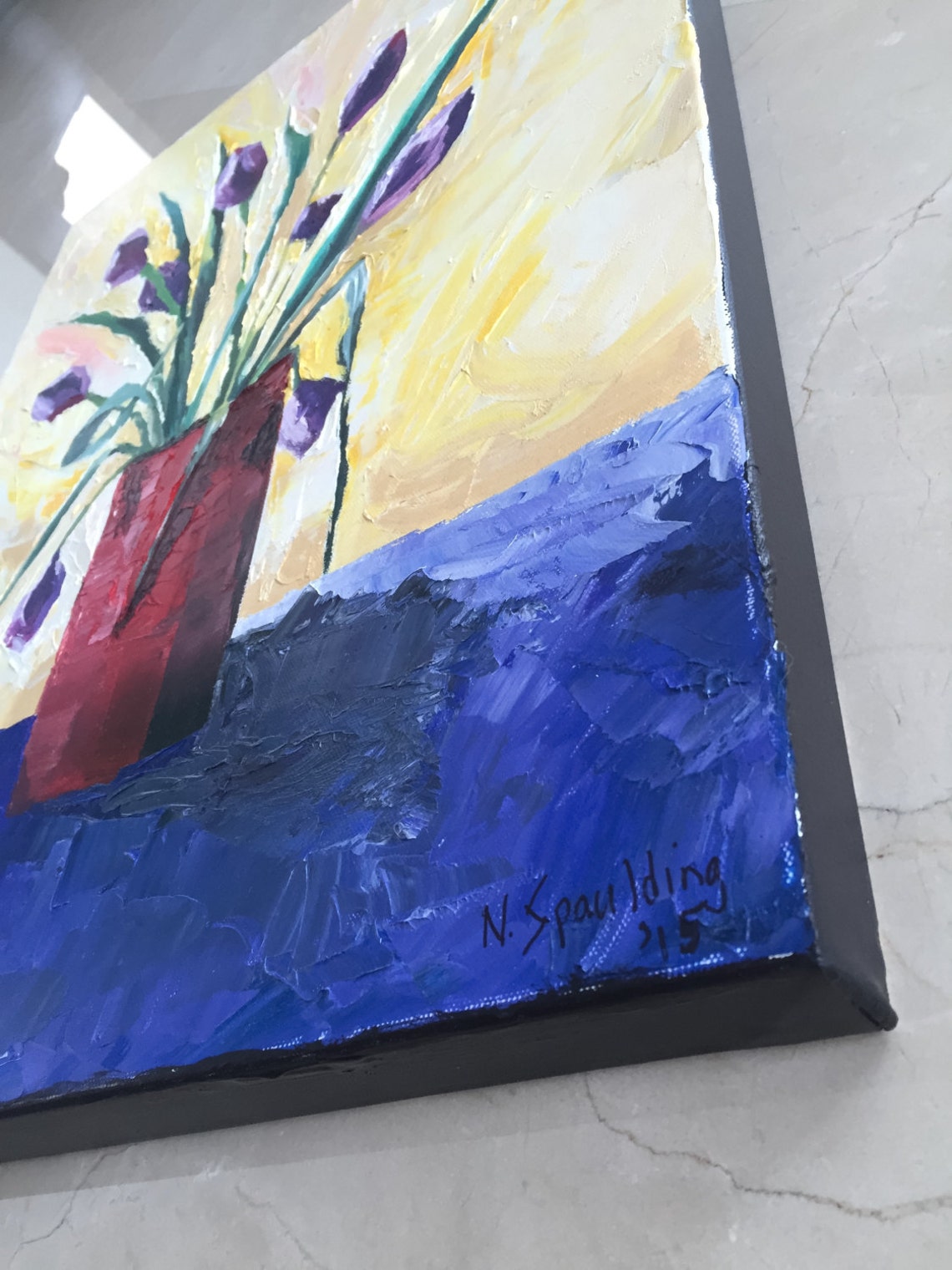 Home Decor Wall Art, Original Art Contemporary Canvas Expressionistic