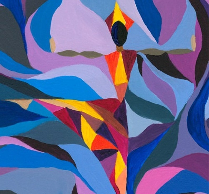 Wall Art Contemporary Home Decor Abstract Figure Acrylic Etsy