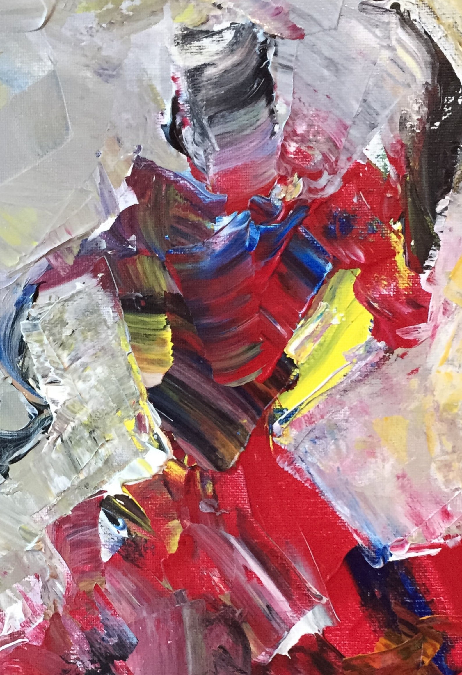 Wall Art Original Palette Knife Abstract Expressionism Figure Etsy